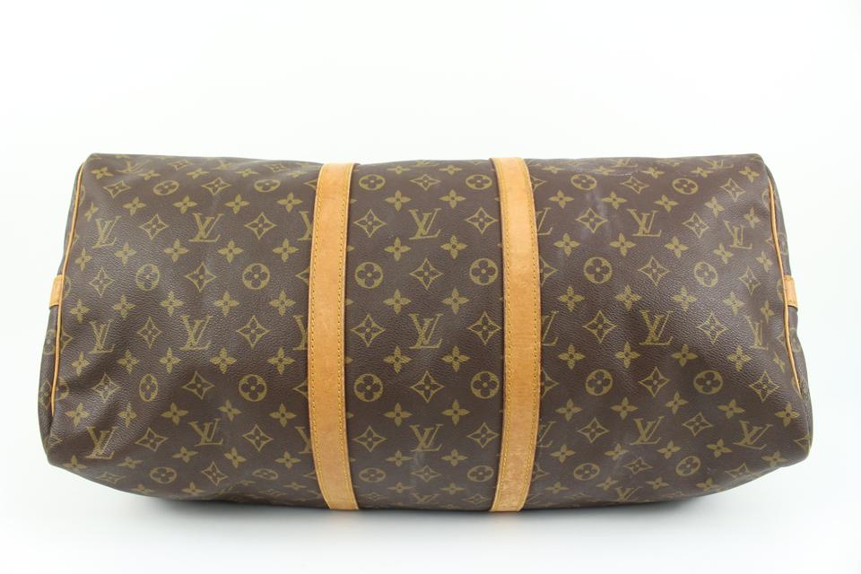 Louis Vuitton Monogram Keepall Bandouliere 55 Duffle Bag with Strap 15lk412s