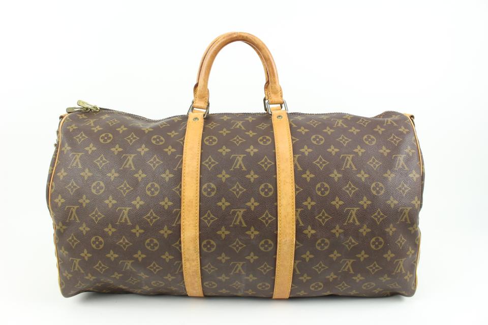 Louis Vuitton Monogram Keepall Bandouliere 55 Duffle Bag with Strap 15lk412s