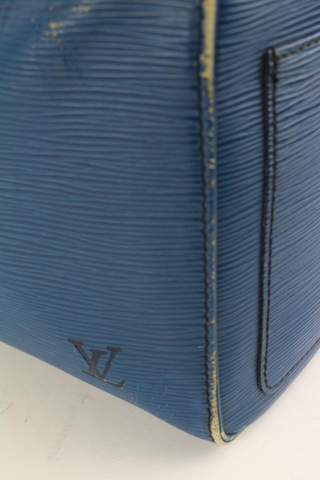 Louis Vuitton Blue Epi Leather Toledo Keepall 45 Boston Duffle Bag 22LV106