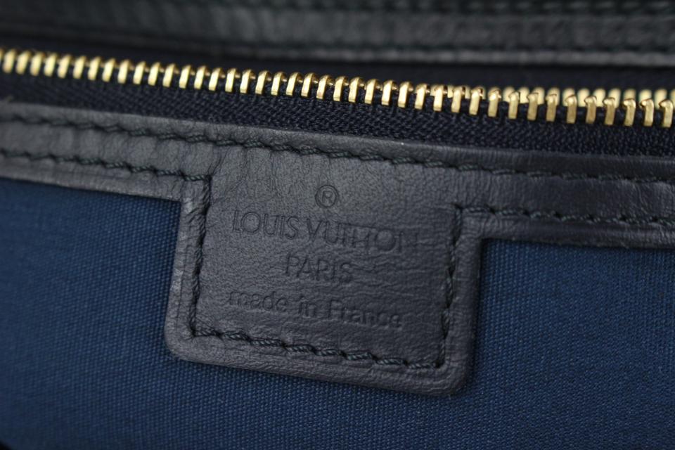 Louis Vuitton Navy Monogram Mini Lin Josephine GM Boston Speedy Bag 910lv4