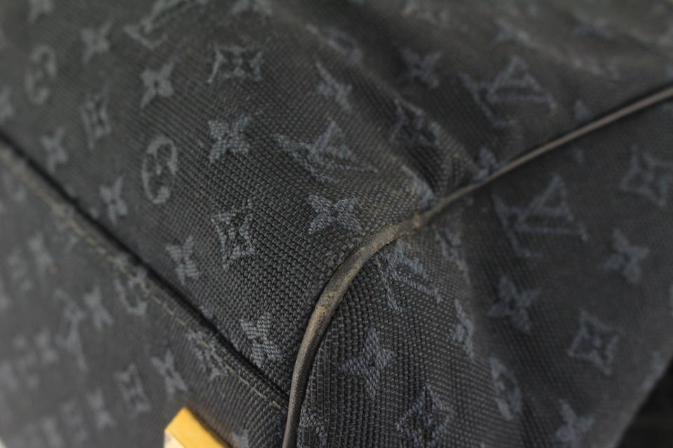 Louis Vuitton Navy Monogram Mini Lin Josephine GM Boston Speedy Bag 910lv4