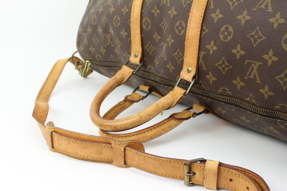 Louis Vuitton Monogram Keepall Bandouliere 55 Duffle Bag with Strap 15lk412s