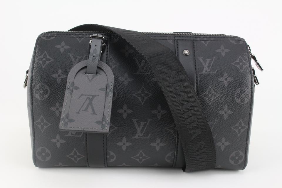 Louis Vuitton Black Monogram Eclipse City Keepall Bandouliere Speedy 126lv10