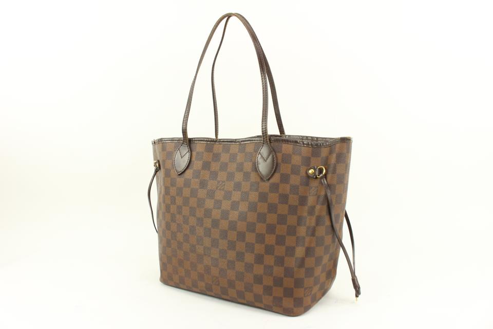 Louis Vuitton Damier Ebene Neverfull MM Tote Bag 88lv39s