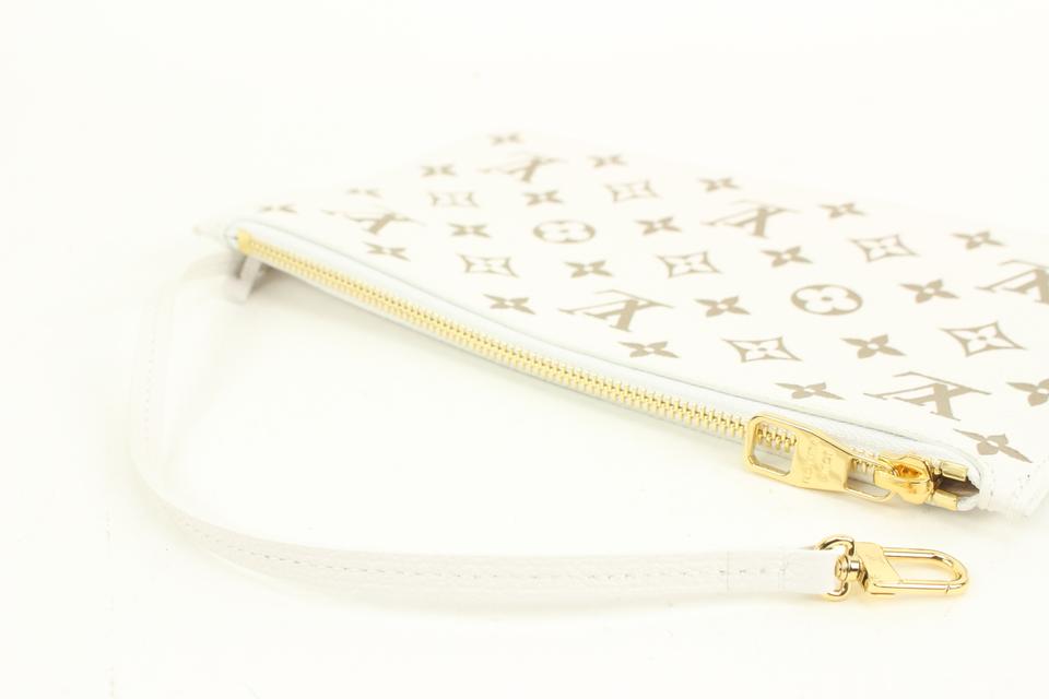 Louis Vuitton Limited Beige Monogram Empreinte Neverfull Pochette MM or GM 46lk32