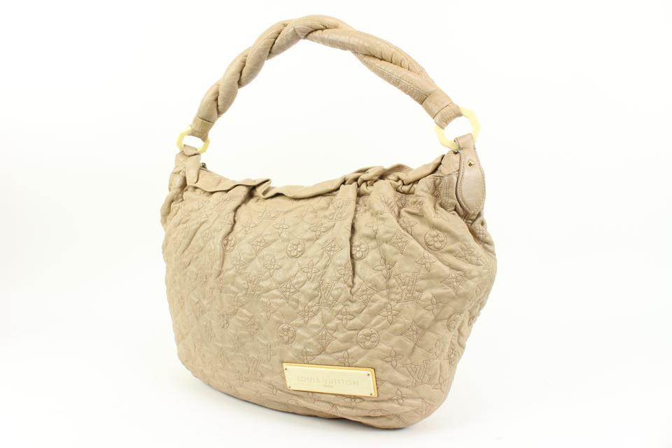 Louis Vuitton Beige Ecru Monogram Leather Olympe Croissant Hobo 28lk324s