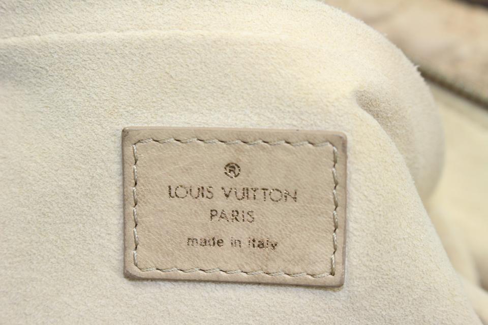 Louis Vuitton Beige Ecru Monogram Leather Olympe Croissant Hobo 28lk324s