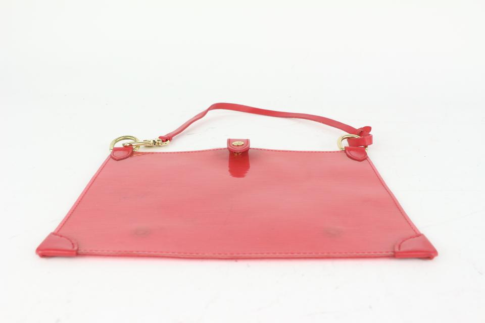 Louis Vuitton Clear Red Epi Leather Plage Clear Pochette Accessoires 1015lv31