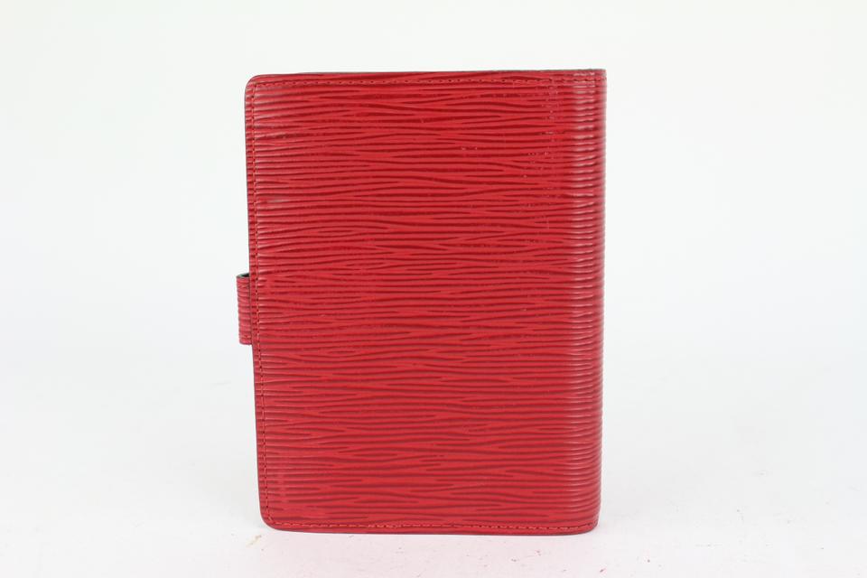 Louis Vuitton Red Epi Leather Small Ring Agenda PM Diary Cover 170lv730