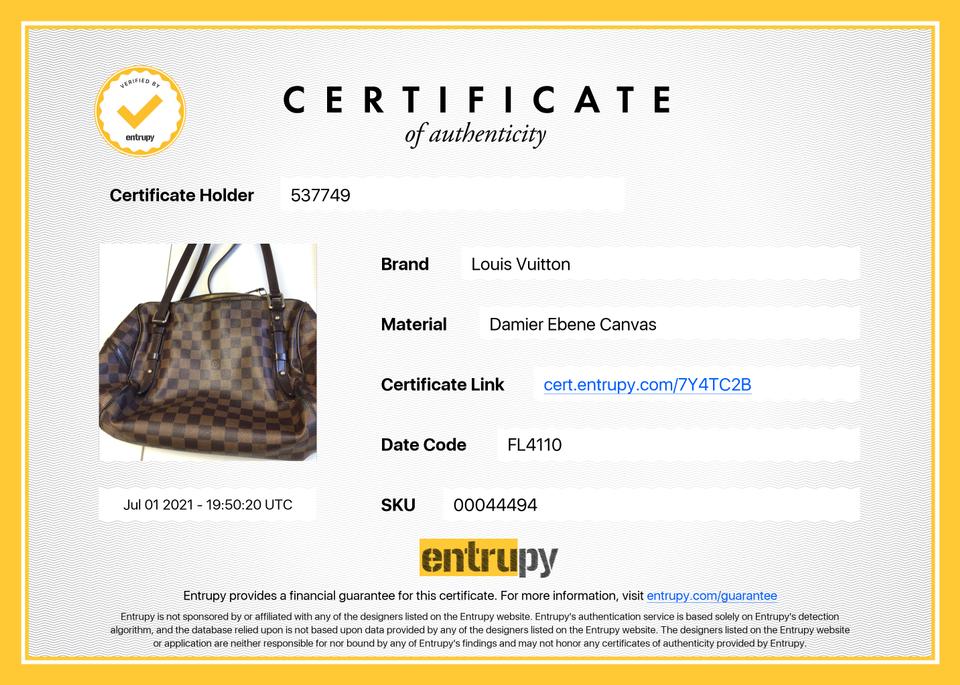 Louis Vuitton Damier Ebene Rivington GM Bowler 218lv89