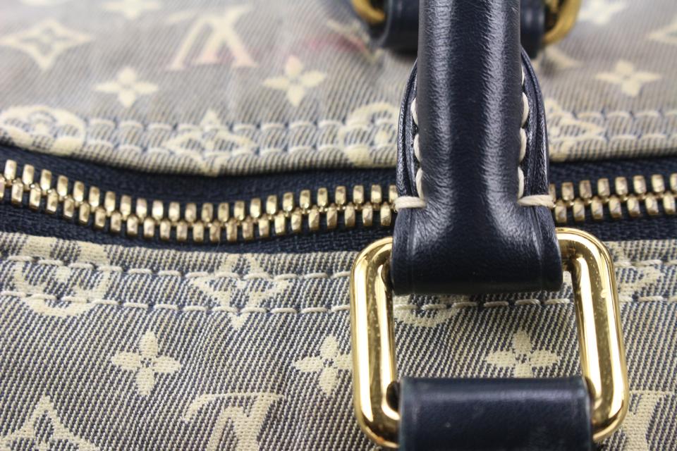 Louis Vuitton Navy Blue x Grey Encre Monogram Idylle Speedy Bandouliere 30 66lv218s