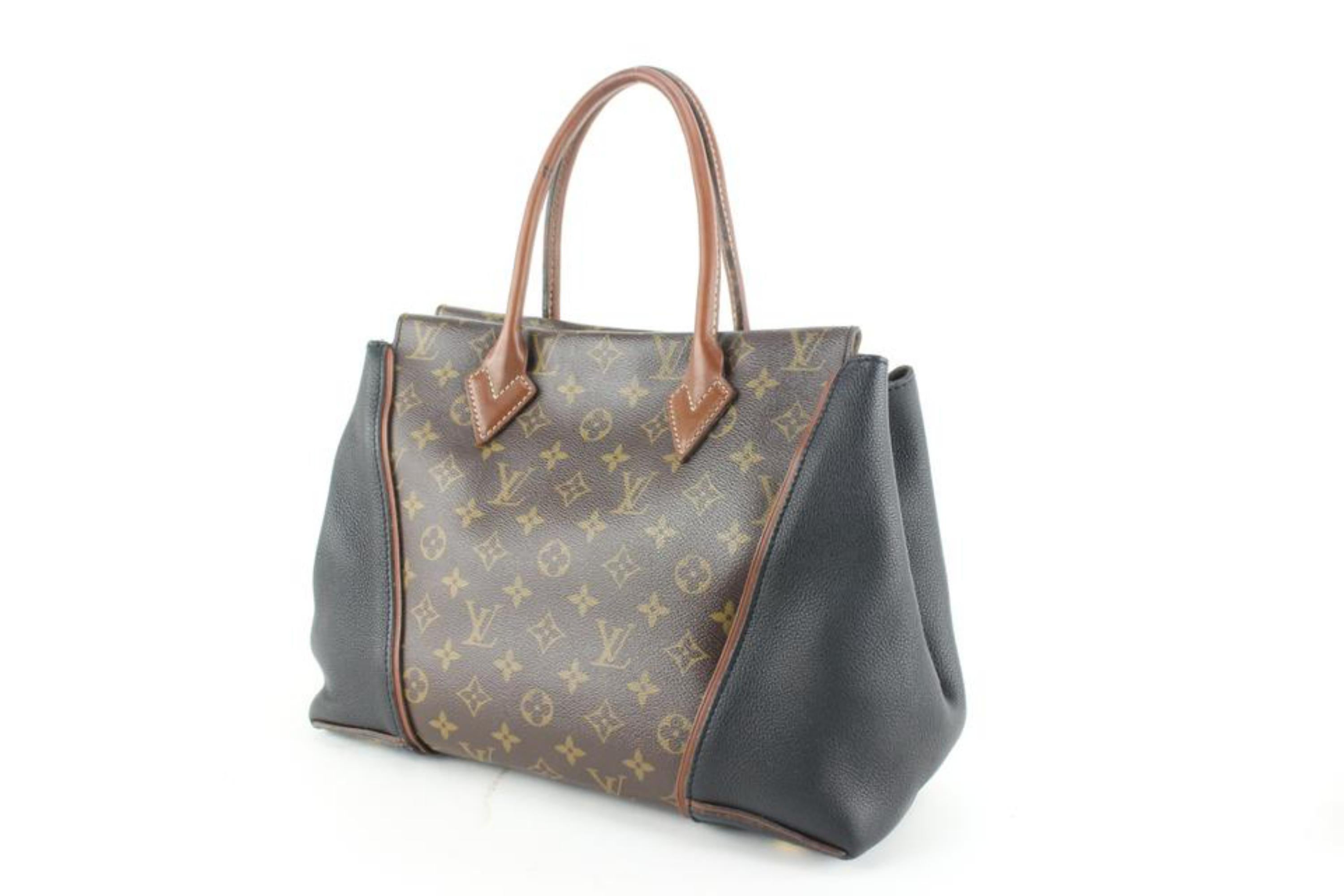 Louis Vuitton Black x Brown Monogram W Tote PM 25lk617s