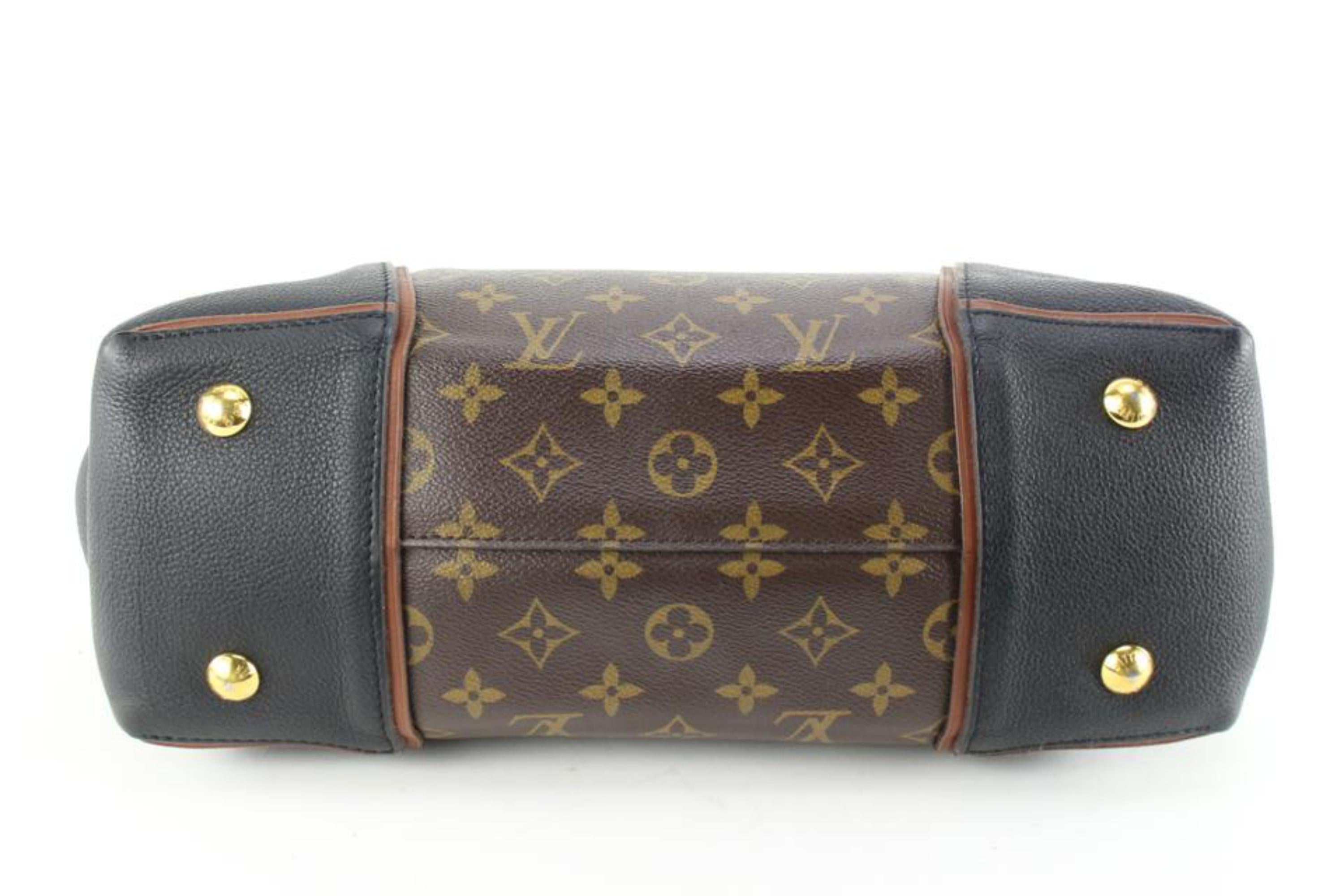 Louis Vuitton Black x Brown Monogram W Tote PM 25lk617s