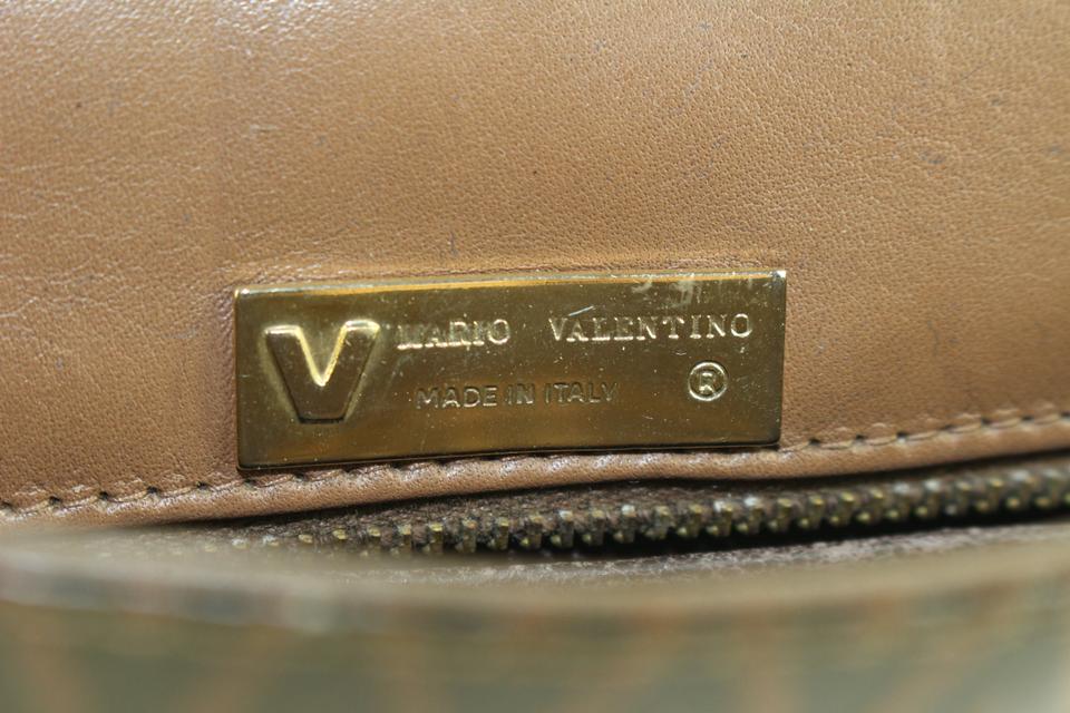 Mario Valentino Brown Logo Crossbody Flap Bag 174mv53