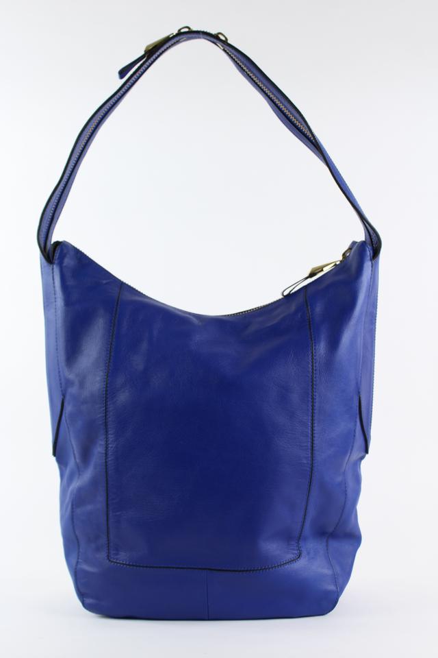 Pour La Victoire Blue Leather Hobo Bag 3PV1218