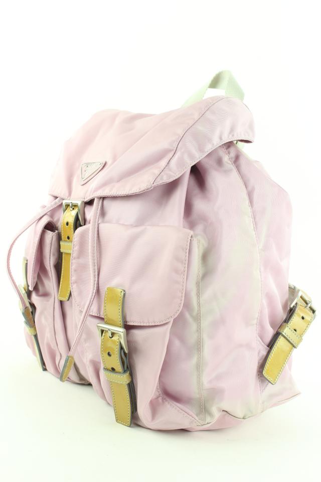 Prada Lavender Nylon Tessuto Twin Pocket Backpacke 43pr122