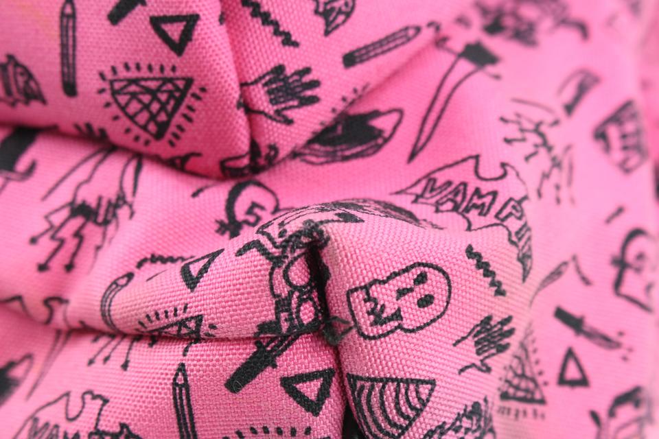 Saint Laurent Hot Pink Doodle Print City Backpack 54ys23s