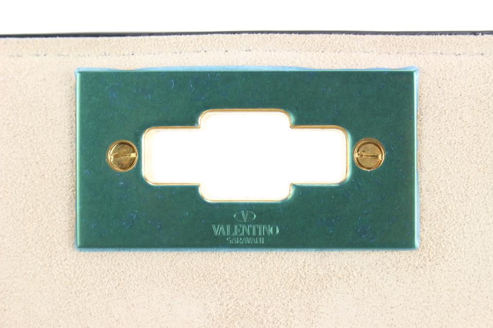 Valentino Ivory Grained Leather Medium Roman Stud Crossbody 99va59s