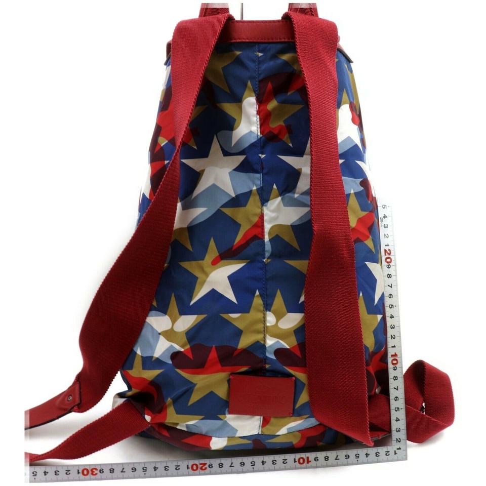 Valentino Garavani Red Blue Printed Camustars Backpack Multicolor 859828