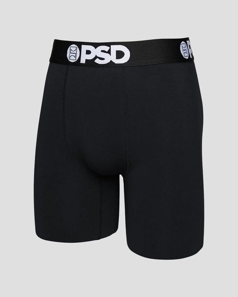 PSD Underwear Men's Stretch Elastic Wide Band Boxer Brief Underwear Bottom  - Pot, Marijuana, Breathable, 7 inch Inseam