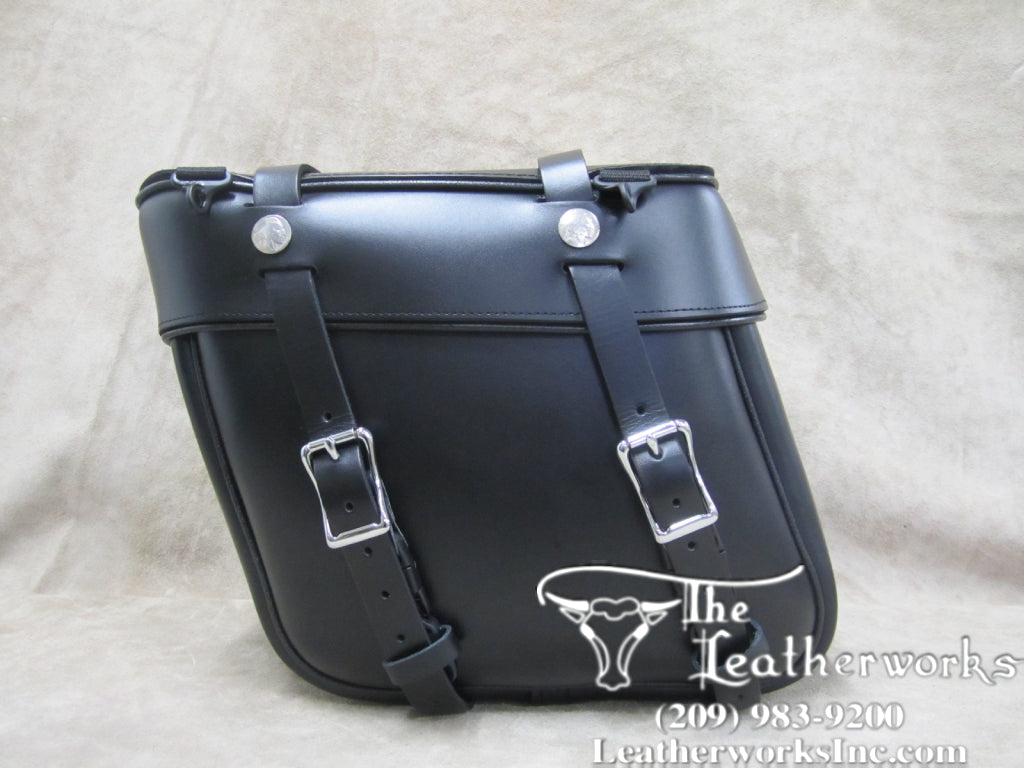  111 Deluxe Slight Angle Leather Saddlebags 