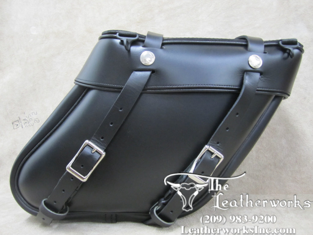  112 Deluxe Wide Angle Leather Saddlebags 