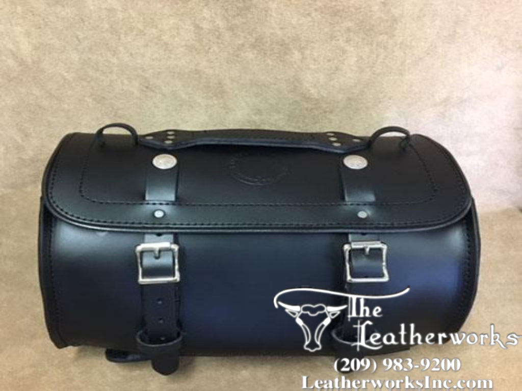  116X Round Luggage Leather Rack Bag 