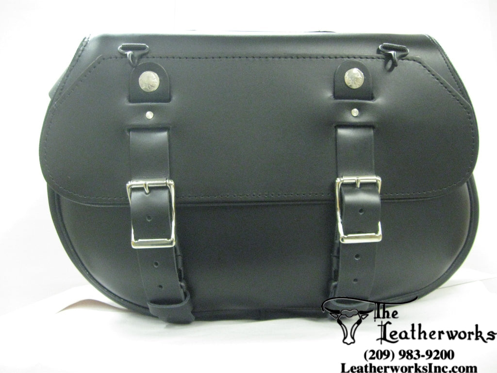  119 Extra Large Retro Classic Leather Saddle Bags 