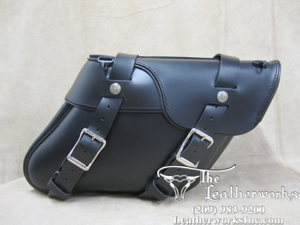  128 Deluxe Wide Angle Leather Saddlebags 