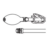 Welch Allyn Trimline Disposable 2-Tube Cuff with Bulb, Screw Connector, and Clamp (20/Case)