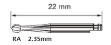 332  [a pack of 10 or 100] Pear - Plain Cut Operative & Surgical Carbide Burs