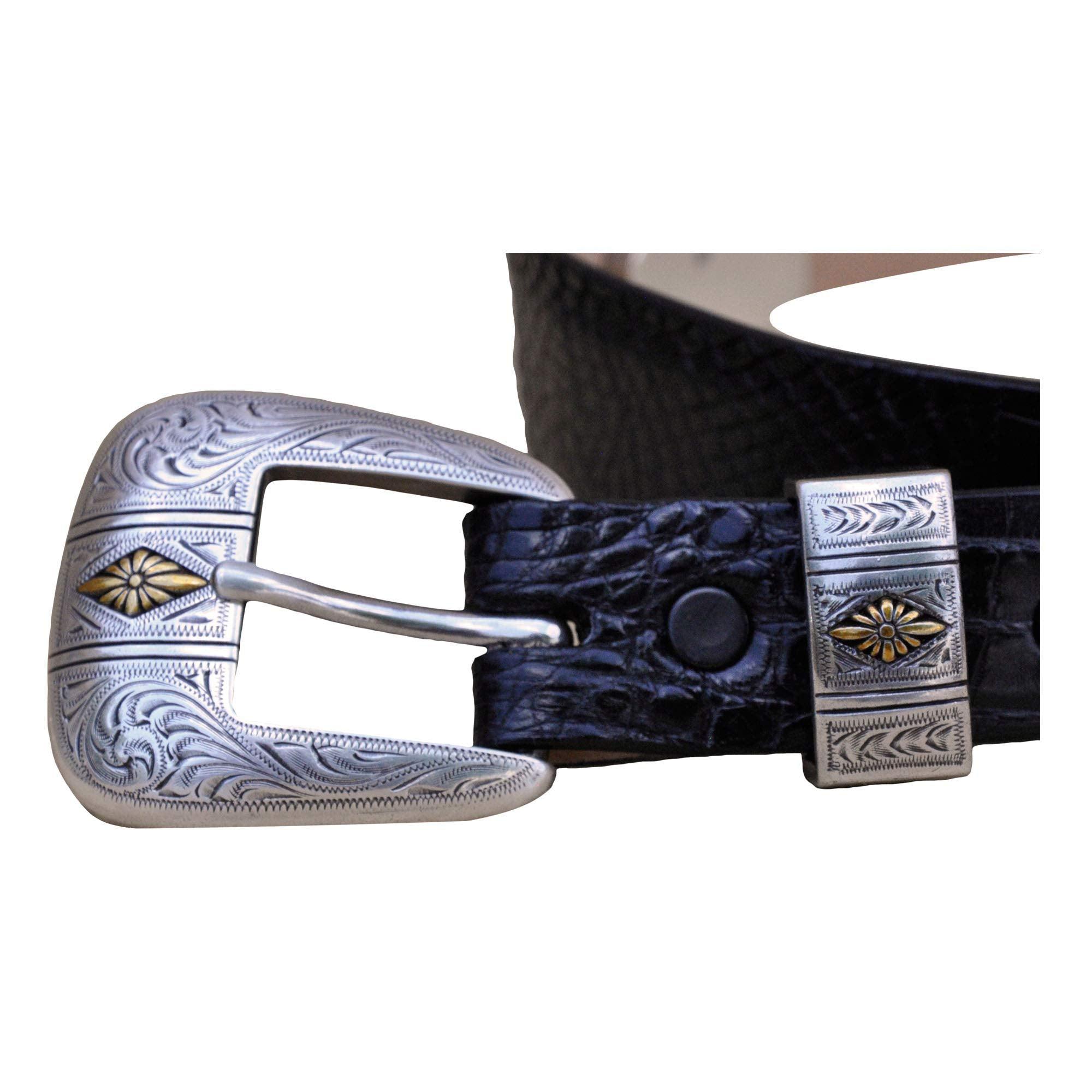 Ranger Belt - Caiman Crocodile Skin - Black