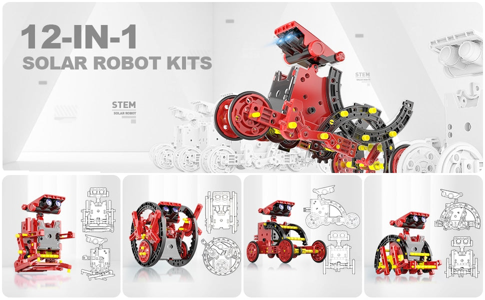 12 in 1 solar robot