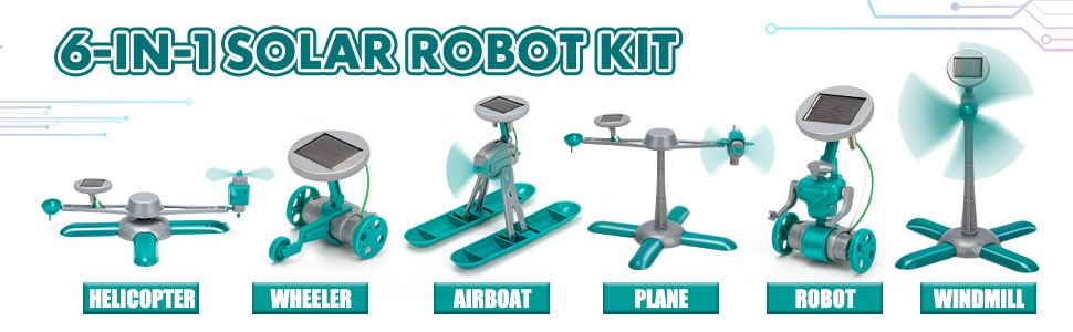6 in 1 Solar Robot Kit