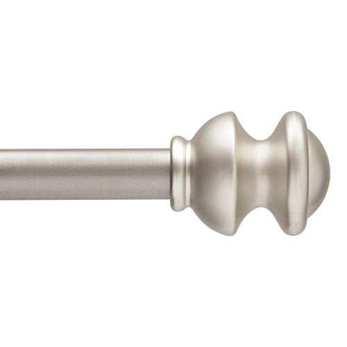 Kenney KN71716 Kendall Knob End Standard Decorative Window Curtain Rod, 28-48