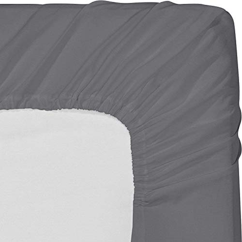 Utopia Bedding King Fitted Sheet - Bottom Sheet - Deep Pocket - Soft Microfiber -Shrinkage and Fade Resistant-Easy Care -1 Fitted Sheet Only (Grey)