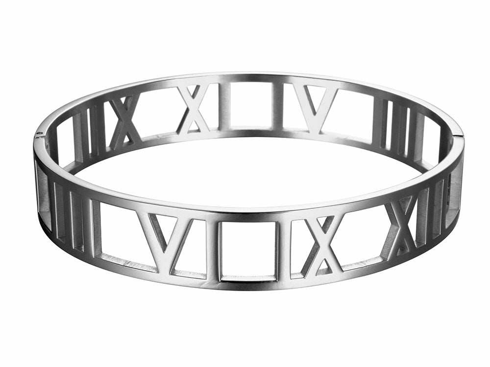 Cuff Bracelet with Wide Roman Numeral