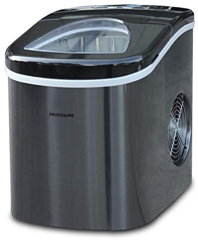 Frigidaire 26 Lbs per day Portable Compact Maker, Ice Making Machine, Black Stainless, Medium