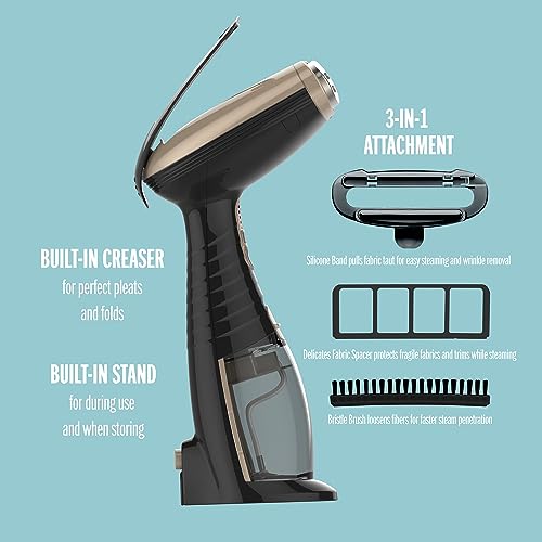 Conair Handheld Garment Steamer for Clothes, Turbo ExtremeSteam 1875W, Portable Handheld Design, Strong Penetrating Steam - Amazon Exclusive in Black