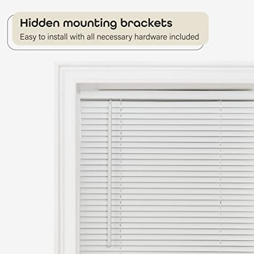 Cordless Room Darkening Mini Blind - 27 Inch Width, 64 Inch Length, 1