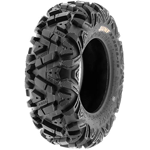 Set of 4 SunF Power.I ATV UTV all-terrain Tires 25x8-12 Front & 25x10-12 Rear, 6 PR, Tubeless A033