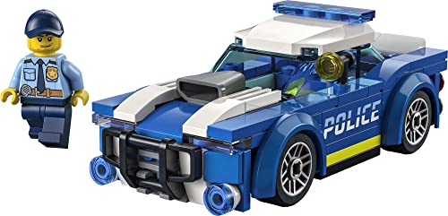 LEGO City Police Car Toy 60312 for Kids 5 Plus Years Old with Officer Minifigure, Small Gift Idea, Adventures Series, Car Chase Building Set