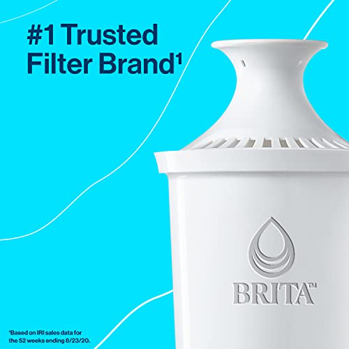 Brita Everyday Water Filter Pitcher, BPA-Free Water Pitcher, Replaces 1,800 Plastic Water Bottles a Year, Lasts Two Months or 40 Gallons, Includes 1 Filter, Kitchen Accessories, Large - 10-Cup