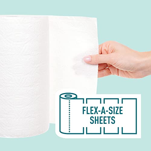 Amazon Brand - Presto! Flex-a-Size Paper Towels, 158 Sheet Huge Roll, 12 Rolls (2 Packs of 6), Equivalent to 38 Regular Rolls, White