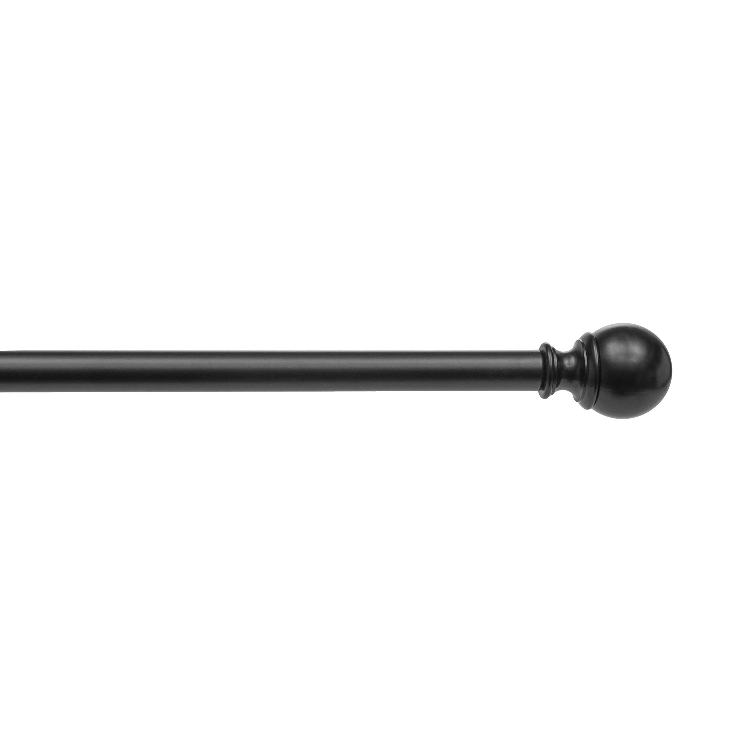 Amazon Basics 1-Inch Curtain Rod with Round Finials, 1-Pack, 72