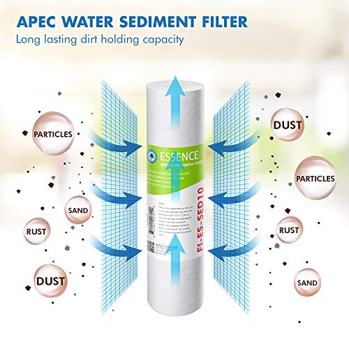 APEC Water Systems FILTER-SET-ES High Capacity Replacement Pre-Filter Set For Essence Series Reverse Osmosis Water Filter System Stage 1-3