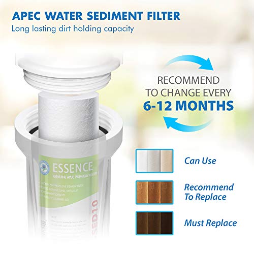 APEC Water Systems FILTER-SET-ES High Capacity Replacement Pre-Filter Set For Essence Series Reverse Osmosis Water Filter System Stage 1-3