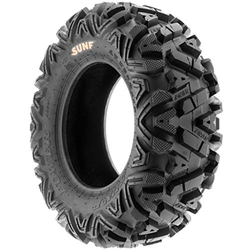 Set of 4 SunF Power.I ATV UTV all-terrain Tires 25x8-12 Front & 25x10-12 Rear, 6 PR, Tubeless A033