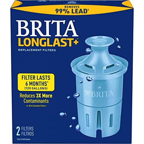 Brita Elite Water Filter Replacements for Pitchers and Dispensers, Reduces 99% of Lead from Tap Water, Lasts 6 Months, 2 Count