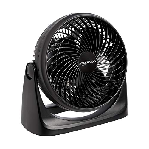 Amazon Basics 3 Speed Small Room Air Circulator Fan, 7-Inch Blade, Black, 6.3